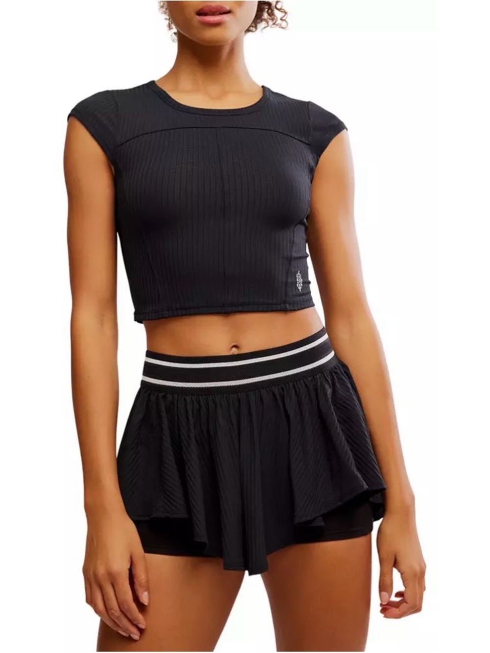 NWT Free People Tempo Ribbed Baby Tee